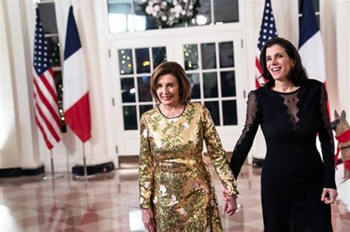 Nancy Pelosi Glows In Gold Gown With Daughter Alexandra At Joe & Jill Biden’s 1st State Dinner: Photo